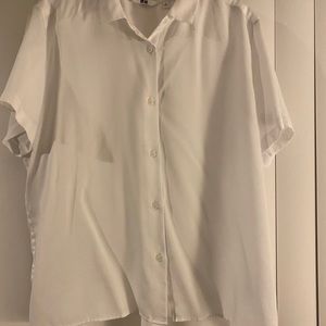 Uniqlo short sleeve button down top